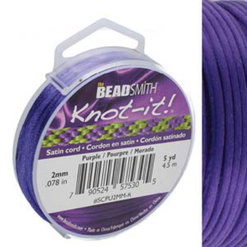 2mm Satin Cord - Purple - SCPU2MM