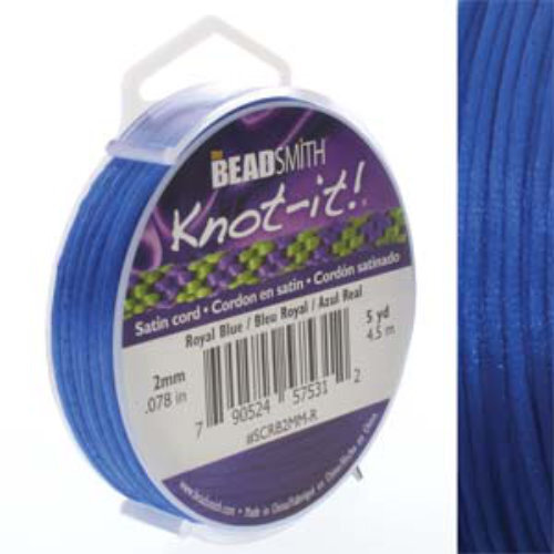 2mm Satin Cord - Royal Blue - SCRB2MM