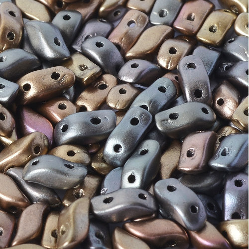 Storm Duo 2 Hole Bead - Zinc Iris - 01670