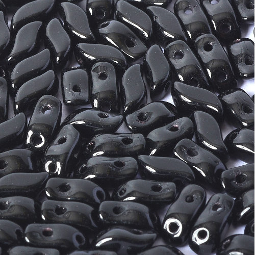 Storm Duo 2 Hole Bead - Jet - 23980