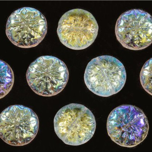 11mm Czech Glass Snowflake Bead - Crystal AB - 00030-28701