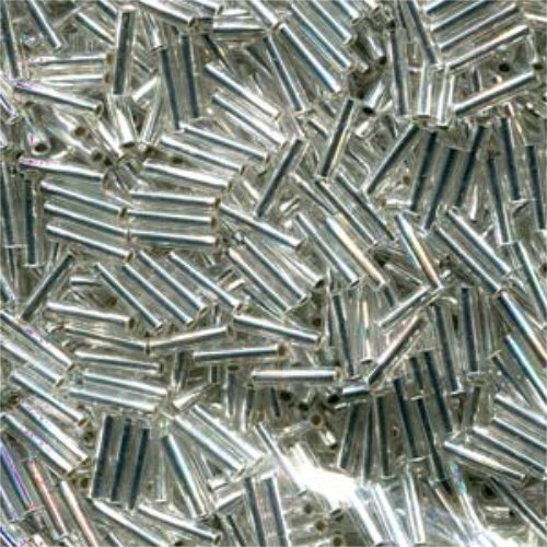 Miyuki 6mm Slender Bugle Bead - SLB136-1 - Silver Lined Crystal