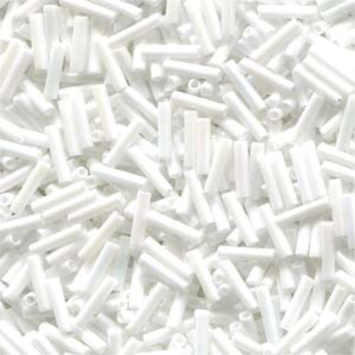 Miyuki 6mm Slender Bugle Bead - SLB136-402FR - Matte Opaque White