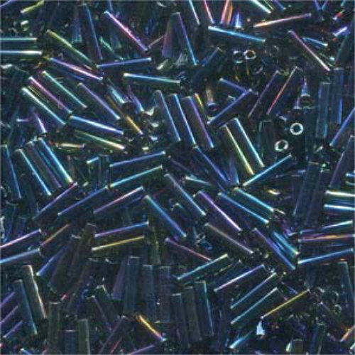 Miyuki 6mm Slender Bugle Bead - SLB136-455 - Metallic Blue Iris