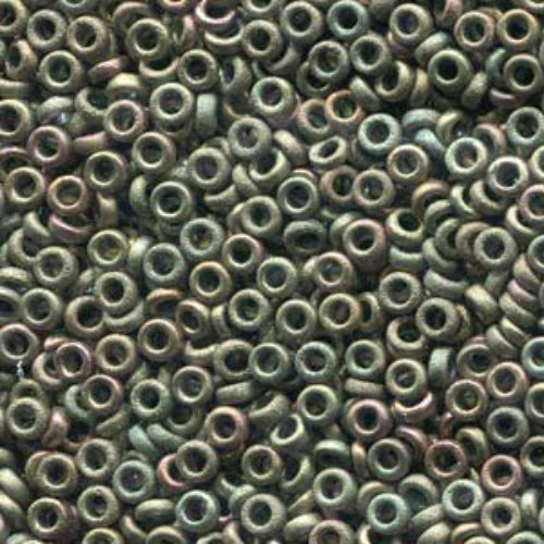 Miyuki 3mm Spacer Bead - SPR3-2035 - Matte Metallic Khaki Iris