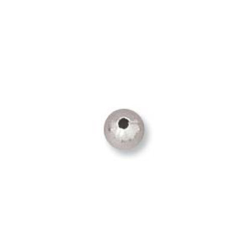 3mm Round Bead with a 0.9mm Hole - 925 Sterling Silver - SS10003A
