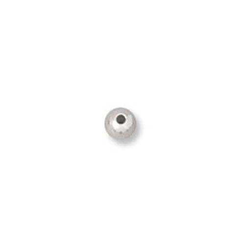 2mm Round Bead (Seamed) with a 1mm Hole - 925 Sterling Silver - SS10003B