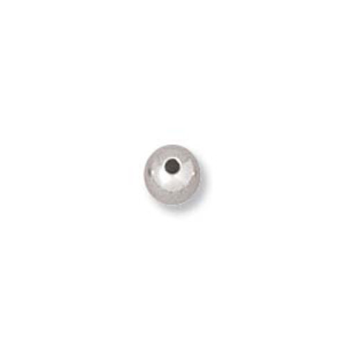 4mm Round Bead with a 1mm Hole - 925 Sterling Silver - SS10004A