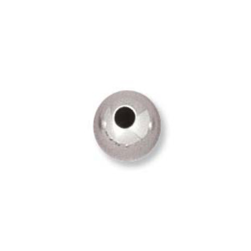 6mm Round Bead with a 1.9mm Hole - 925 Sterling Silver - SS10006A