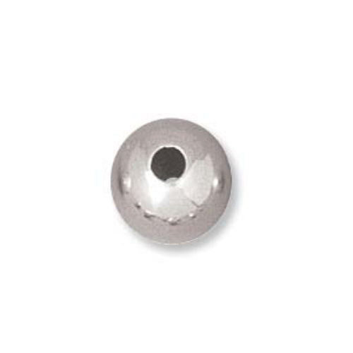 8mm Round Bead with a 2.2mm Hole - 925 Sterling Silver - SS10008B