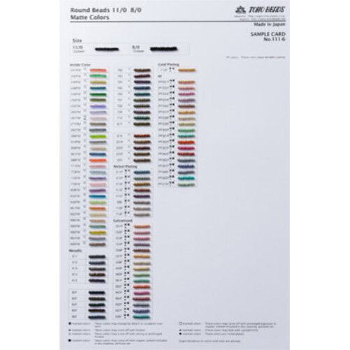 11/0 & 8/0 Round Seed Beads Colour Chart - 6