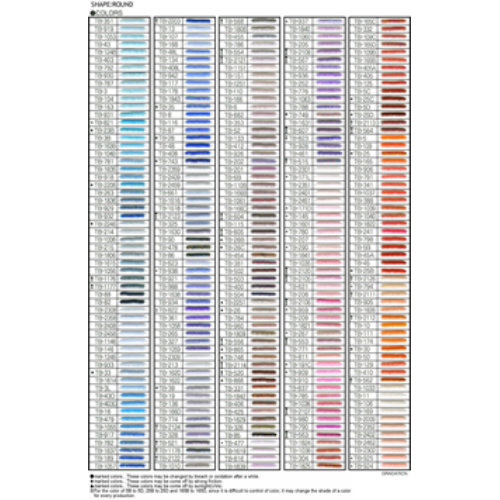Aiko Seed Beads Colour Chart - Colour Graduation - 2