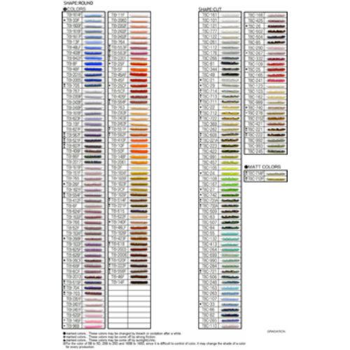 Aiko Seed Beads Colour Chart - Colour Graduation - 4
