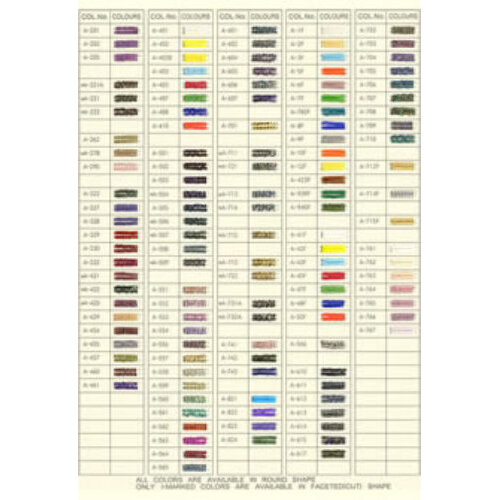 Treasure Seed Beads Colour Chart - 2