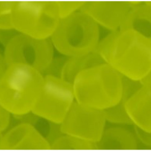 11/0 Aiko Beads - Transparent-Frosted Lime Green - TA-01-0004F