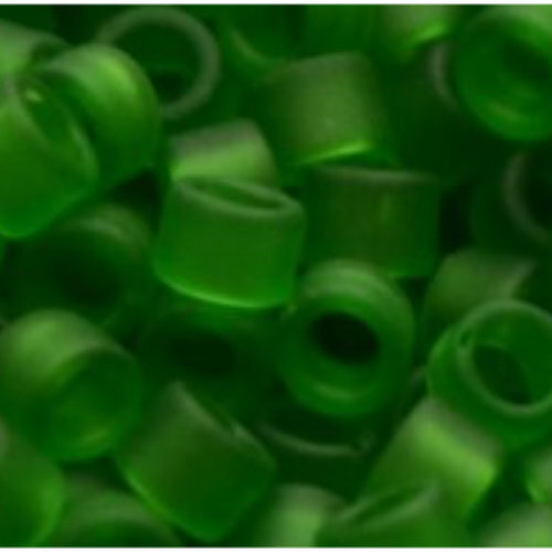 11/0 Aiko Beads - Transparent-Frosted Grass Green - TA-01-0007BF