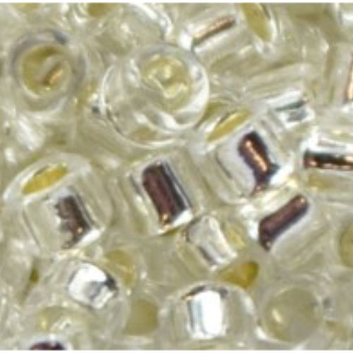 11/0 Aiko Beads - Silver-Lined Crystal - TA-01-0021