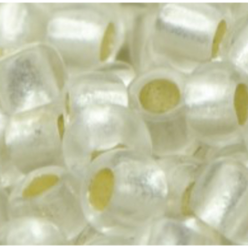 11/0 Aiko Beads - Silver-Lined Frosted Crystal - TA-01-0021F
