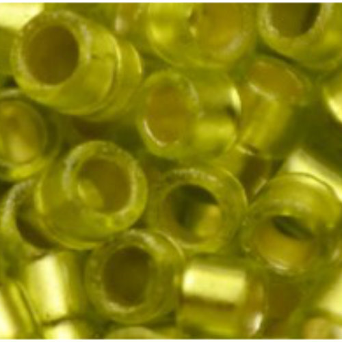11/0 Aiko Beads - Silver-Lined Frosted Lime Green - TA-01-0024F
