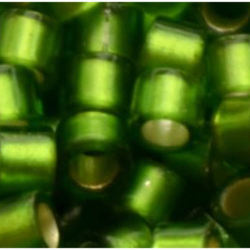 11/0 Aiko Beads - Silver-Lined Frosted Peridot - TA-01-0027F