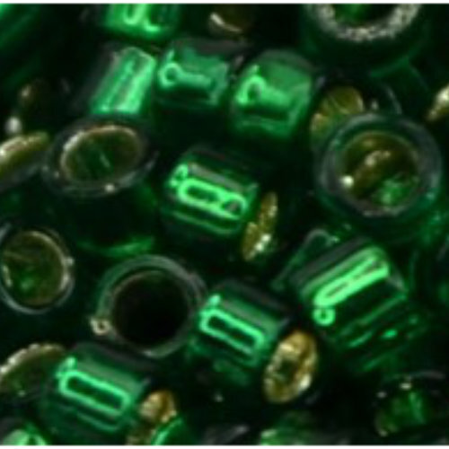 11/0 Aiko Beads - Silver-Lined Green Emerald - TA-01-0036