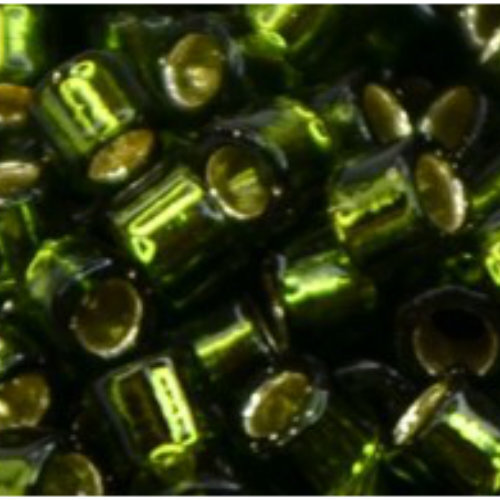 11/0 Aiko Beads - Silver-Lined Olivine - TA-01-0037
