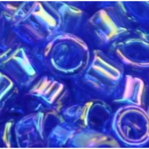 11/0 Aiko Beads - Transparent-Rainbow Cobalt - TA-01-0087