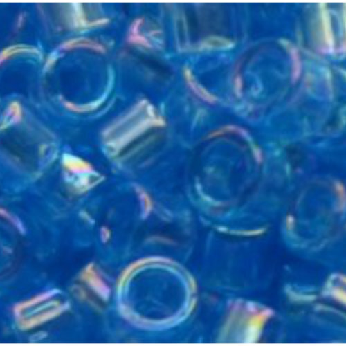 11/0 Aiko Beads - Transparent-Rainbow Dark Aqua - TA-01-0163B