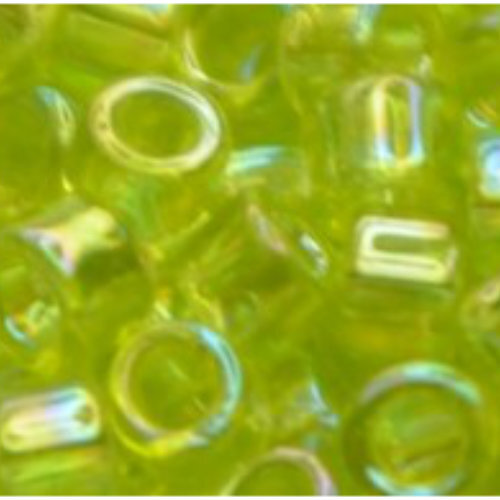 11/0 Aiko Beads - Transparent-Rainbow Lime Green - TA-01-0164