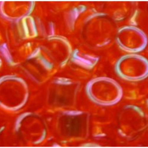 11/0 Aiko Beads - Transparent-Rainbow Light Siam Ruby - TA-01-0165