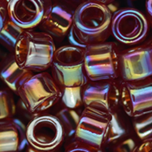 11/0 Aiko Beads - Transparent-Rainbow Garnet - TA-01-0165D