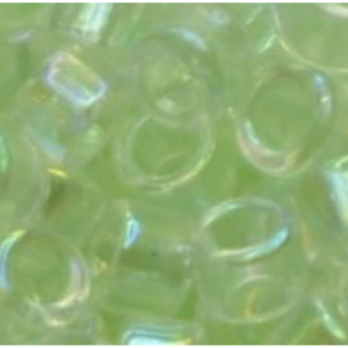11/0 Aiko Beads - Transparent-Rainbow Lemon Lime - TA-01-0172
