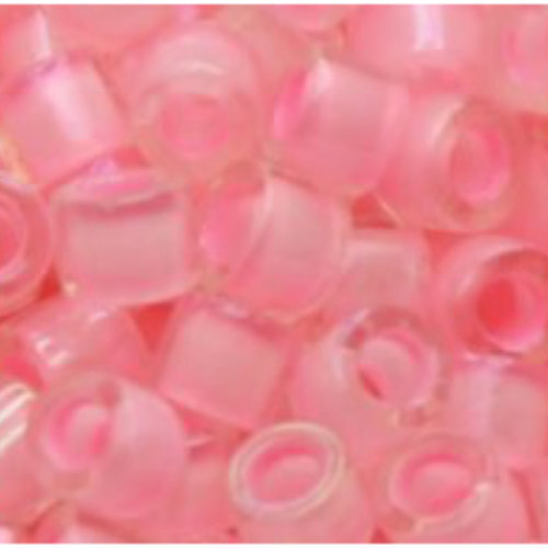 11/0 Aiko Beads - Inside-Color Crystal/Hot Pink-Lined - TA-01-0191C