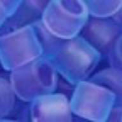 11/0 Aiko Beads - Inside-Color Frosted Aqua/Purple-Lined - TA-01-0252F
