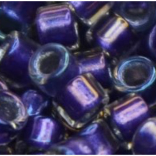 11/0 Aiko Beads - Inside-Color Rainbow Crystal/Metallic Purple-Lined - TA-01-0265