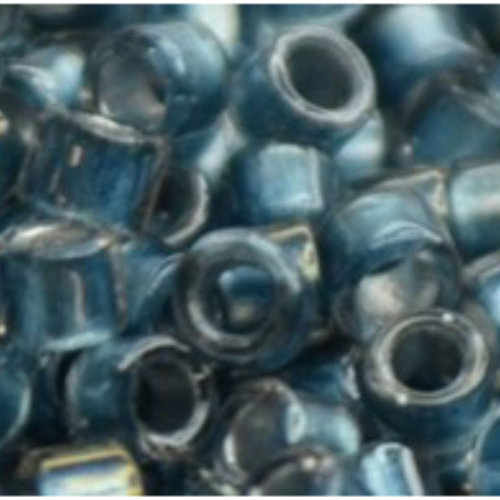 11/0 Aiko Beads - Inside-Color Crystal/Metallic Blue-Lined - TA-01-0288