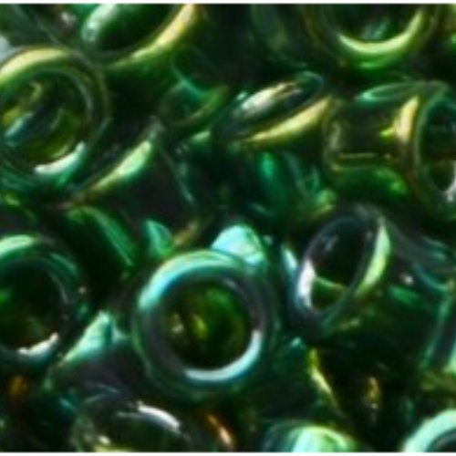 11/0 Aiko Beads - Gold-Lustered Emerald - TA-01-0322