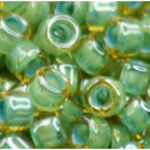 11/0 Aiko Beads - Inside-Color Topaz/Mint Julep-Lined - TA-01-0380