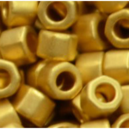 11/0 Aiko Beads - Matte Metallic 24K Gold Plated - TA-01-0712F