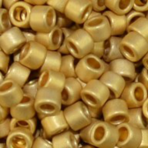 11/0 Aiko Beads - Matte 24K Bright Gold Plated - TA-01-0715F
