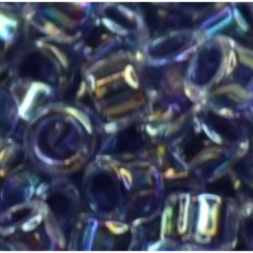 11/0 Aiko Beads - Inside-Color Rainbow Crystal/Grape-Lined - TA-01-0774