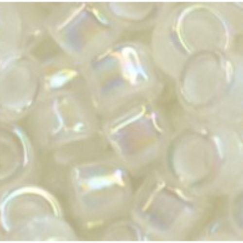 11/0 Aiko Beads - Inside-Color Rainbow Crystal/Creme-Lined - TA-01-0777