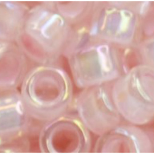 11/0 Aiko Beads - Inside-Color Rainbow Crystal/Bubble Gum-Lined - TA-01-0780