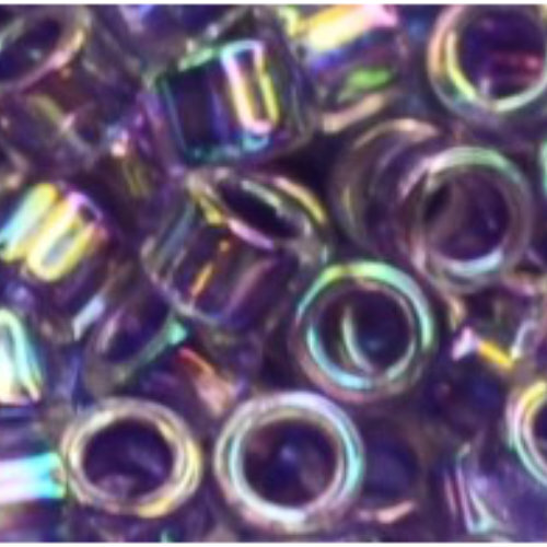 11/0 Aiko Beads - Inside-Color Rainbow Crystal/Tanzanite-Lined - TA-01-0788