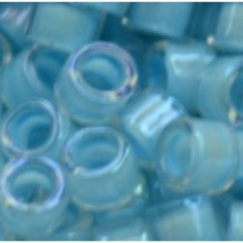 11/0 Aiko Beads - Inside-Color Rainbow Crystal/Sky Blue-Lined - TA-01-0792