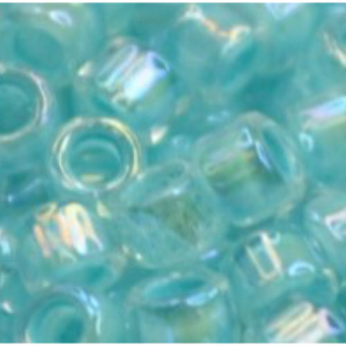 11/0 Aiko Beads - Inside-Color Luster Crystal/Pale Turquoise-Lined - TA-01-0793