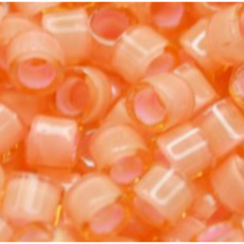 11/0 Aiko Beads - Inside-Color Jonquil/Coral Pink-Lined - TA-01-0925