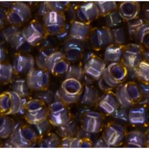 11/0 Aiko Beads - Inside-Color Light Topaz/Opaque Lavender-Lined - TA-01-0926