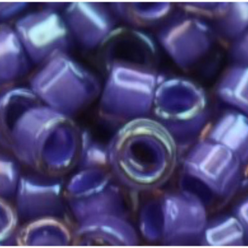 11/0 Aiko Beads - Inside-Color Rainbow Rosaline/Opaque Purple-Lined - TA-01-0928