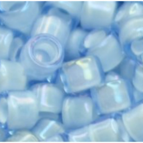 11/0 Aiko Beads - Inside-Color Light Sapphire/White-Lined - TA-01-0933